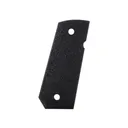 ERGO XTRO Grip Panels Aggressive Texture Tapered Bottom for 1911 Officer Hard Rubber Black - ERGO