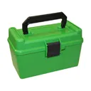 MTM Deluxe Flip Top Ammo Box with Handle 17 Remington to 222 Remington Magnum 50-Round Plastic Green - MTM Case-gard