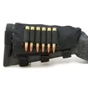 MidwayUSA Pro Series Right Hand Rifle Cheek Rest with Ammo Holder 6-Round Fixed Stock Black - Midwayusa