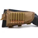 MidwayUSA Pro Series Left Hand Rifle Cheek Rest with Ammo Holder 6-Round Fixed Stock Coyote - Midwayusa