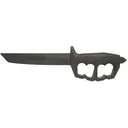 Cold Steel Trench Trainer Fixed Blade Training Knife 7.5" Tanto Point Santoprene Blade and Handle Black - Cold Steel