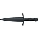 Cold Steel Medieval Training Dagger 10" Spear Point Santoprene Blade and Handle Black - Cold Steel