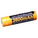 Fenix Rechargeable 18650 3.6 Volt Battery 2600 mAH with USB Port and Protection Circuits - Fenix