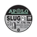 Apolo Slug Hollow Point Air Gun Pellets 25 Caliber 33 Grain 5.5mm 200PK - Apolo