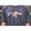 BA Red, White, & Pew Shirt (Heather Blue) - Ballistic Advantage