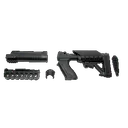 ProMag Archangel Remington Model 870 20 Gauge Polymer Tactical Pistol Grip Stock with Recoil Pad, Tri-Rail Forend and 7 Round Shell Carrier - ProMag