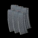 6 Pack of Hexmag Series 2 AR-15 .223 / 5.56 10/30-Round Polymer Magazines - Gray - 