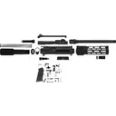 TacFire AR-15 .45 ACP Unassembled Pistol Kit w/ Lower Parts Kit - 8.5" - TacFire
