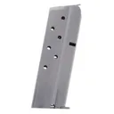 Metalform Officer 1911 .40 S&W Stainless Steel 7-Round Magazine w/ Welded Base Plate / Flat Follower - GunMag Warehouse