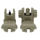 TacFire Same Plane Flip-Up Front and Rear Sight Set - Tan - TacFire