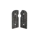 Kimber Solo Carry Checkered Black / Gray Micarta Grips - GunMag Warehouse