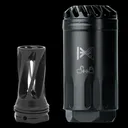 HuxWrx Safety Company Blastphemy Blast Deflector w/ QD 556 1/2x28 Flash Hider Combo - Black - GunMag Warehouse