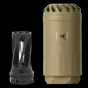 HuxWrx Safety Company Blastphemy Blast Deflector w/ QD 556 1/2x28 Flash Hider Combo - FDE - HUXWRX