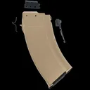 Bulgarian AK-47 7.62x39mm 20-Round Reinforced Steel Lug Polymer Tanker Magazine - TAN - GunMag Warehouse
