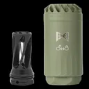 HuxWrx Safety Company Blastphemy Blast Deflector w/ QD 556 1/2x28 Flash Hider Combo - OD Green - HUXWRX
