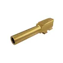 DMA Inc. Crowned Match Barrel for Glock 43 Pistols - Gold TiN - GunMag Warehouse