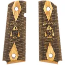 Kimber 3rd Stryker Brigade Warrior Insignia Double Diamond Checkered Hardwood Grips for Full Sized 1911 Pistols - GunMag Warehouse