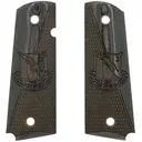 Kimber 3-69 AR Insignia Smooth / Checkered Black Micarta Grips for Full Sized 1911 Pistols - GunMag Warehouse