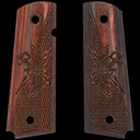 Kimber 5TH ANGLICO Insignia Smooth / Checkered Rosewood Grips for Full Sized 1911 Pistols - GunMag Warehouse