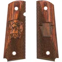 Kimber 1-104th ARB / Reaper Shield Smooth / Checkered Rosewood Grips for Full Sized 1911 Pistols - GunMag Warehouse