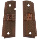Kimber 2nd CEB Engraved Insignia Fully Checkered Rosewood Laminate Grips for Full Sized 1911 Pistols - GunMag Warehouse