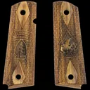 Kimber ODA 1421 / Airbone Insignia Double Diamond Oak Laminate Grips for Full Sized 1911 Pistols - GunMag Warehouse