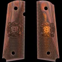 Kimber 4th Battalion 9th Infantry Insignia Smooth / Checkered Rosewood Grips for Full Sized 1911 Pistols - GunMag Warehouse