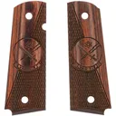 Kimber VAQ-129 Vikings Engraved Insignia Smooth / Checkered Rosewood Grips for Full Sized 1911 Pistols - GunMag Warehouse