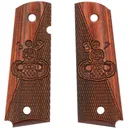 Kimber 307th AEB EOD Inspired Engraving Smooth / Checkered Rosewood Grips for Full Sized 1911 Pistols - GunMag Warehouse