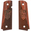 Kimber 1-135th Aviation C-Co. Roughriders Inspired Smooth / Checkered Rosewood Grips for Full Sized 1911 Pistols - GunMag Warehouse