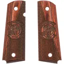 Kimber Strike Fighter Squadron 105 Insignia Engraving Smooth / Checkered Oak Grips for Compact 1911 Pistols - GunMag Warehouse