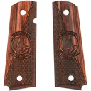 Kimber VAQ-134 Garudas Engraved Insignia Smooth / Checkered Rosewood Grips for Full Sized 1911 Pistols - GunMag Warehouse