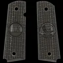 Kimber USAF 9th Bomb Squadron Engraved Insignia Gray Linen Micarta Grips for Full Sized 1911 Pistols - GunMag Warehouse
