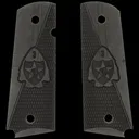 Kimber 3-2 SBCT Arrowhead Brigade Engraved Insignia Smooth / Checkered Black Micarta Grips for Full Sized 1911 Pistols - GunMag Warehouse