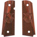 Kimber USMC Artillery Kilo Battery Steel Rain Inspired Engraving Smooth / Checkered Rosewood Grips for Full Sized 1911 Pistols - GunMag Warehouse