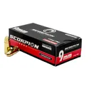Scorpion Ammo Training 9mm Luger Ammo 115gr FMJ 50 Rounds - GunMag Warehouse