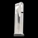 Atlas Gunworks 2011 Slidelock Stainless Steel 9mm Luger 10-Round 126mm Magazine - Gray - GunMag Warehouse
