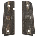 Kimber Logo Ambidextrous Cut Black / Silver Grips for Full Sized 1911 Pistols - GunMag Warehouse