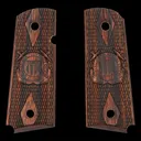 Kimber Coast Guard Insignia Rosewood Grips for Compact 1911 Pistols - GunMag Warehouse