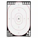 BIRCHWOOD CASEY Shoot-N-C 12x18in 5 White/Black Silhouette Targets, 90 Pasters (34615) - Birchwood Casey
