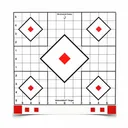 BIRCHWOOD CASEY Stick-A-Bull 12in Adhesive Sight-In 5 Targets, 55 Pasters (33922) - Birchwood Casey