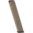 PROMAG 9mm 32rd Flat Dark Earth Polymer Magazine Fits Glock 17/19/26 (GLK-A8B-FDE) - Promag