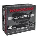WINCHESTER AMMO Silvertip 40 S&W 155Gr HP 20rd/Box Handgun Ammo (W40SWST) - Winchester Ammo