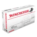 WINCHESTER USA 40SW 180Gr Full Metal Jacket 50rd/Box Handgun Ammo (Q4238) - Winchester Ammo