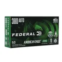 FEDERAL American Eagle Indoor Range Training .380 Auto 70Gr Lead Free 50rd Box Ammo (AE380LF1) - Federal Ammo