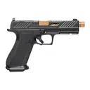 SHADOW SYSTEMS DR920 Elite 9mm 5in Spiral Threaded Barrel Bronze SS Rod Green Tritium Black Frame Pistol (SS-2009) - Shadow Systems