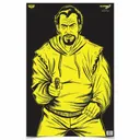 BIRCHWOOD CASEY Eze-Scorer 23x35in BC Bad Guy Black/Yellow Target, 100-Pack (37036) - Birchwood Casey