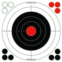 BIRCHWOOD CASEY Stick-A-Bull 12in Self-Adhesive Bulls-Eye Targets, 5-Pack (33912) - Birchwood Casey