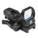 NCSTAR Red Dot Black Anodized Reflex Sight with 4 Reticles and QR Mount (D4BQ) - NcSTAR