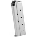 Ed Brown Magazine, 10MM, 8 Rounds, Fits 1911, Includes 1 Thick and 1 Thin Base Pad, Stainless, Silver 849-10 - Ed Brown